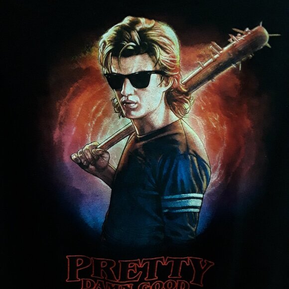 Retired Stranger Things Damn Good Babysitter Steve Graphic Shirt From Hot Topic - Picture 2 of 6